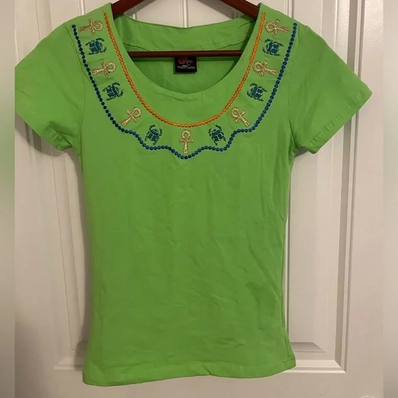 Adam Organic Cotton Egyptian style women’s size small shirt lime color shirt - Picture 1 of 16
